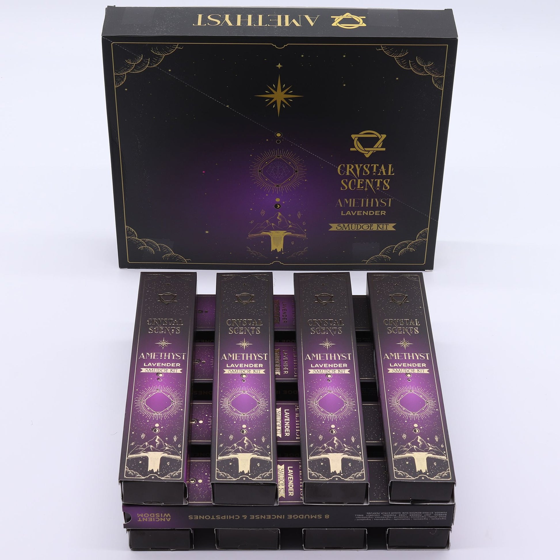 Amethyst Crystal Scents Smudge Incense - Lavender