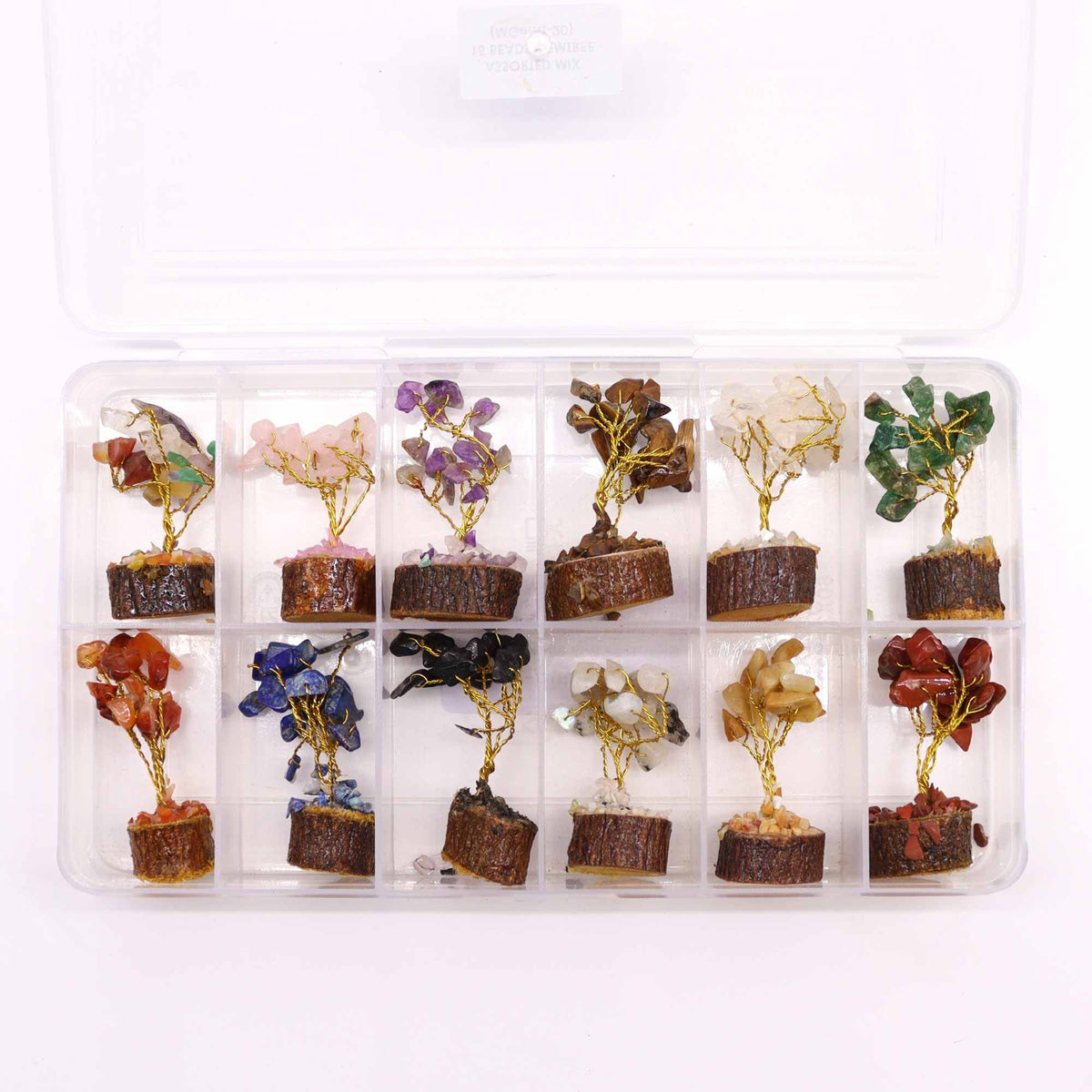 Mini Arbre de Vie 6cm - Pierres Naturelles Assorties - Base Bois – photo 5