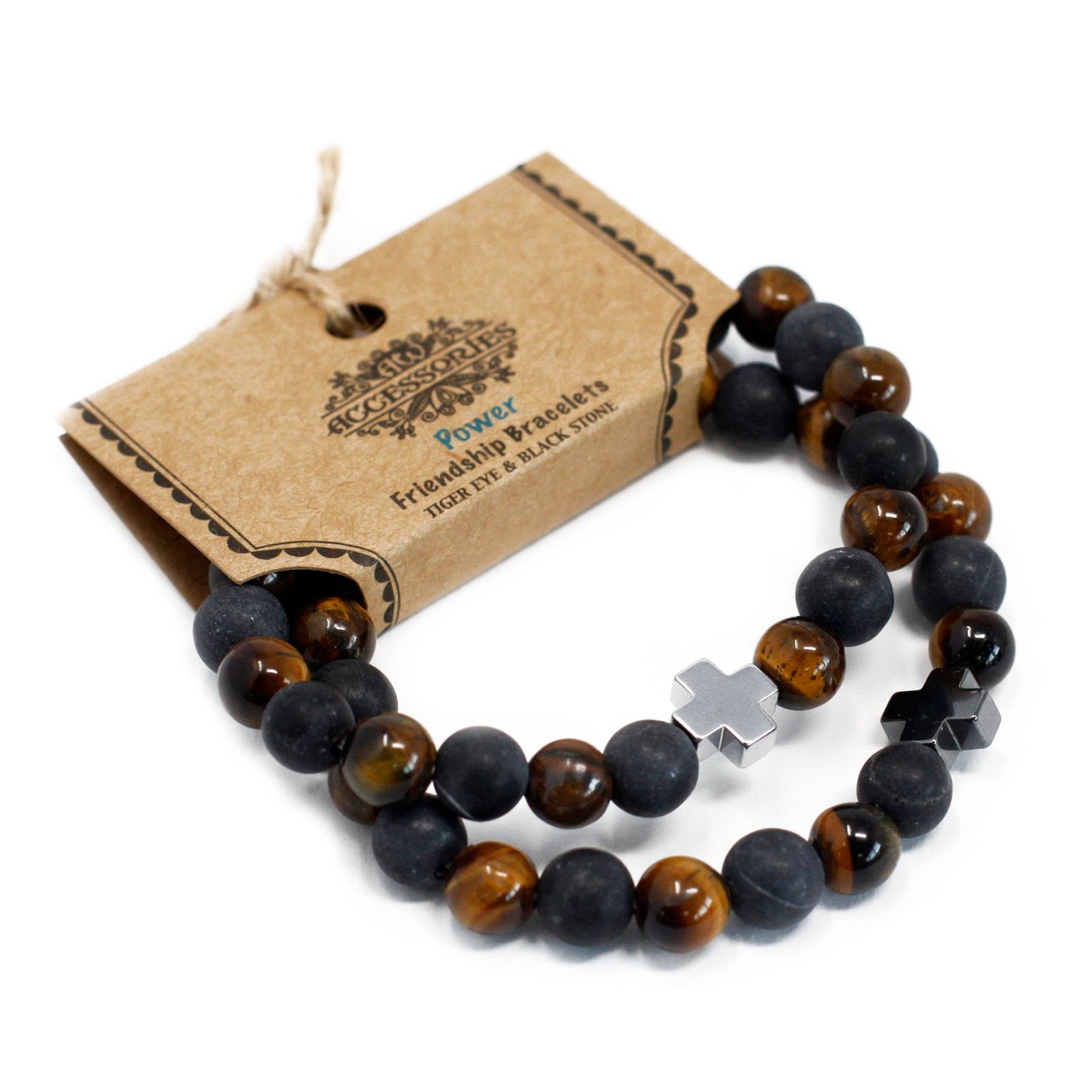 Lot de 2 bracelets d'amitié - Œil de Tigre - photo 4