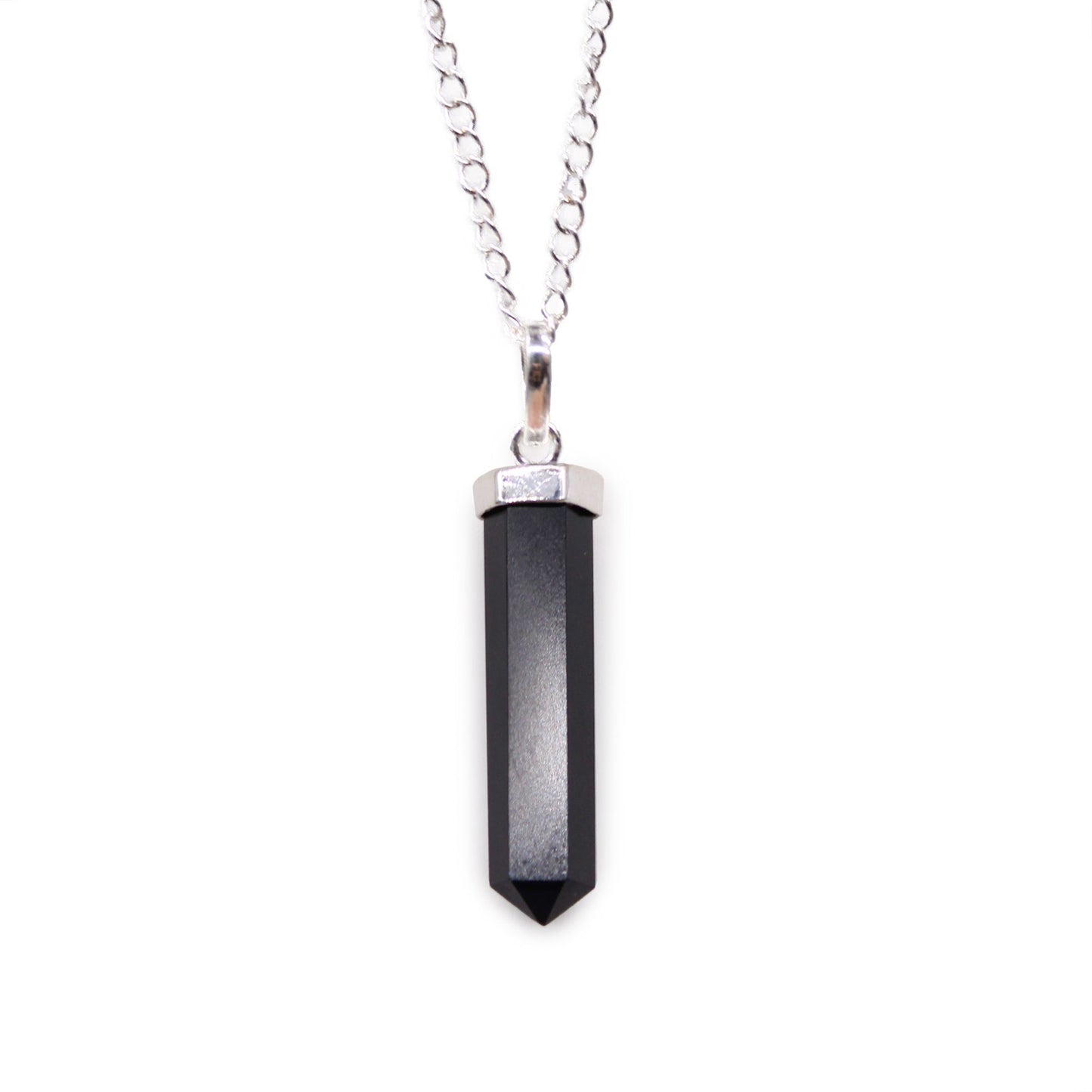Gemstone Classic Point Pendant - Black Agate - photo 6
