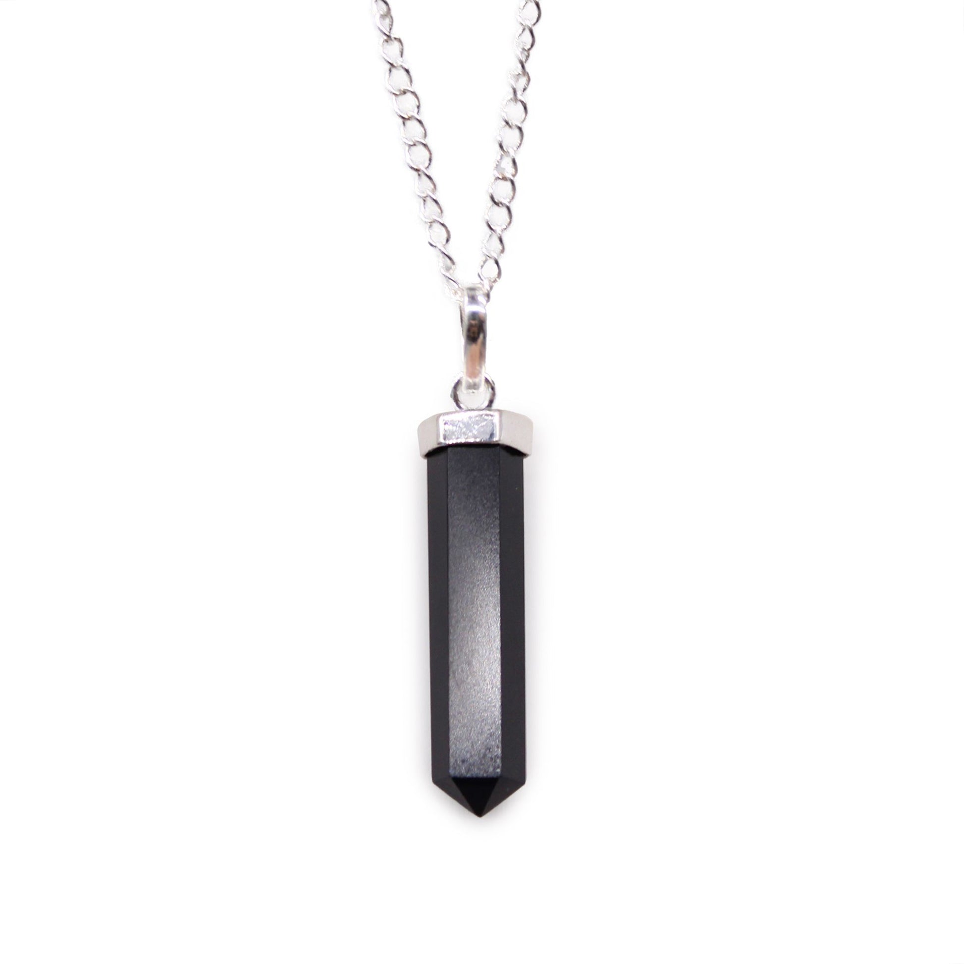 Gemstone Classic Point Pendant - Black Agate - photo 6