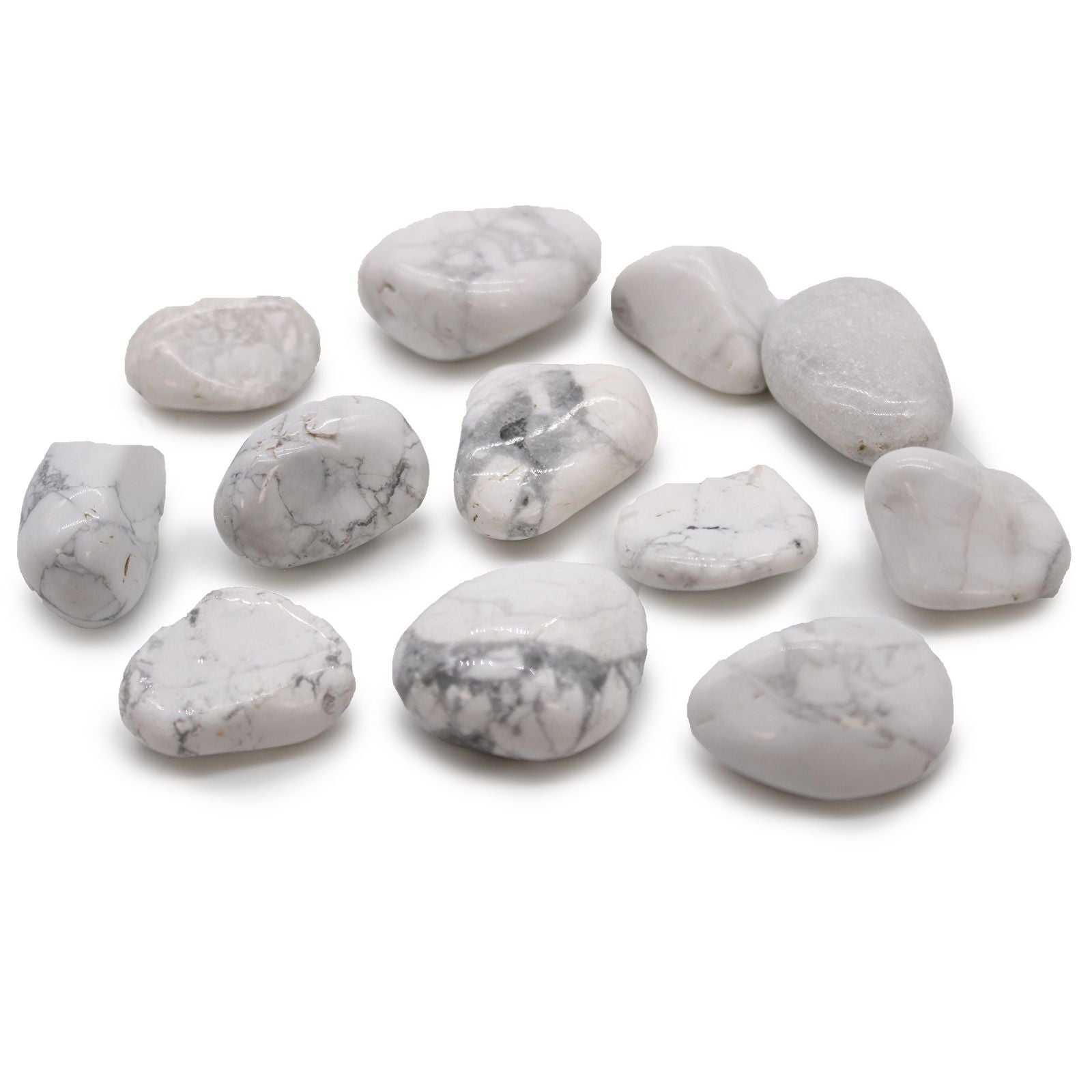 Sachet de 12 pierres roulées d'Afrique - Howlite
