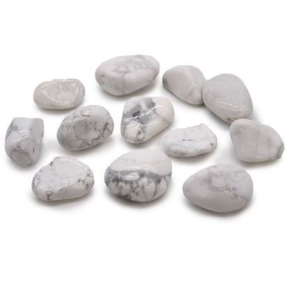 Sachet de 12 pierres roulées d'Afrique - Howlite