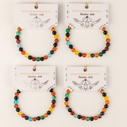 Bracelet en Jade Teinté — Arc-en-ciel — Perles de 6 mm - photo 6