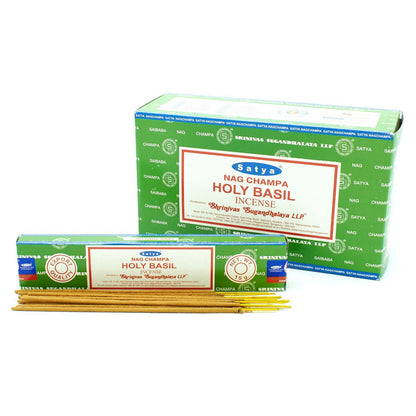Encens Satya Basilic Sacré (Tulsi) 15 g - Purifiant & Apaisant