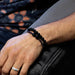 Bracelet double énergie - Agate Noire