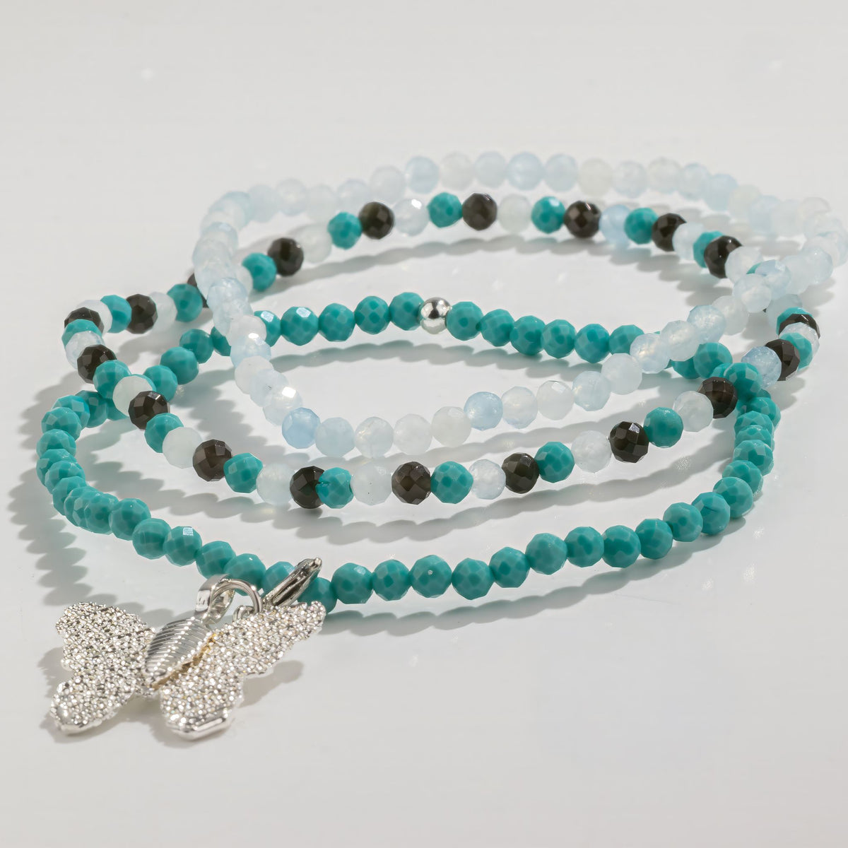Bracelets Aigue-Marine, Turquoise & Obsidienne — Océan Infini - photo 6