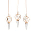 Pendule Merkaba tournante en Cristal de roche et cuivre