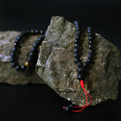 Collier Pierre de Lave & Œil de Tigre - Transformation