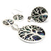 Tree of Life Silver Earrings 15mm - Abalone