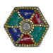 Porte-Encens Hexagonal Tibétain - Cônes & Bâtons Artisanal