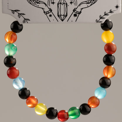 Bracelet en Jade Teinté — Arc-en-ciel — Perles de 6 mm - photo 5