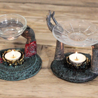 Antique Buddha - Om Hands Oil Burner