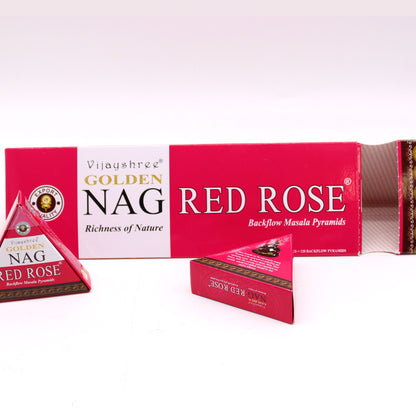 Cônes d'Encens Backflow Rose Rouge 42g - Fumée Cascade