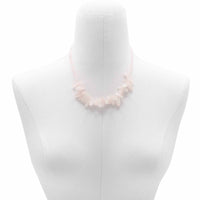 Longstone Gem Necklace - Rose Quartz