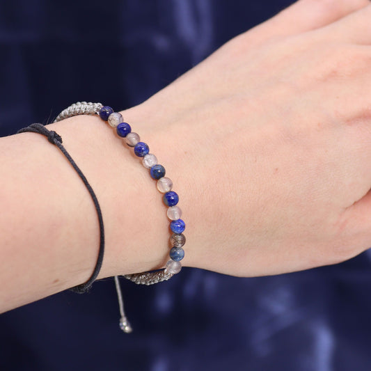 Bougie Zodiaque Taureau — Bracelet Lapis Lazuli & Agate Mousse - photo 2