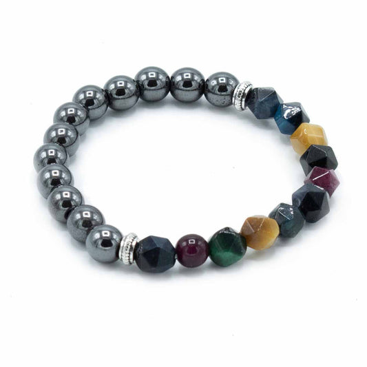 Bracelet magnétique en pierres facettées - photo 2
