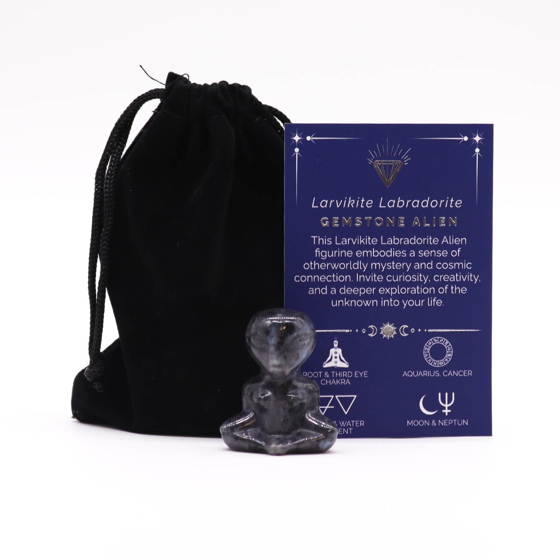 Figurine extraterrestre en Labradorite