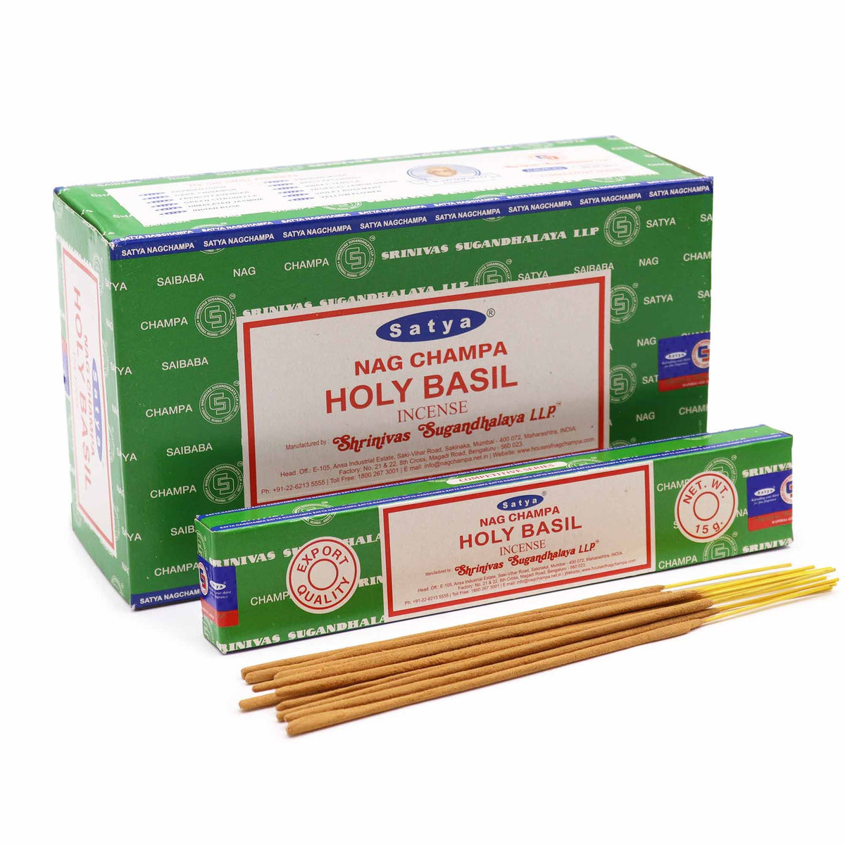 Encens Satya Basilic Sacré (Tulsi) 15 g - Purifiant & Apaisant – photo 2