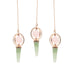 Pendule Merkaba tournante en Quartz rose et Aventurine verte