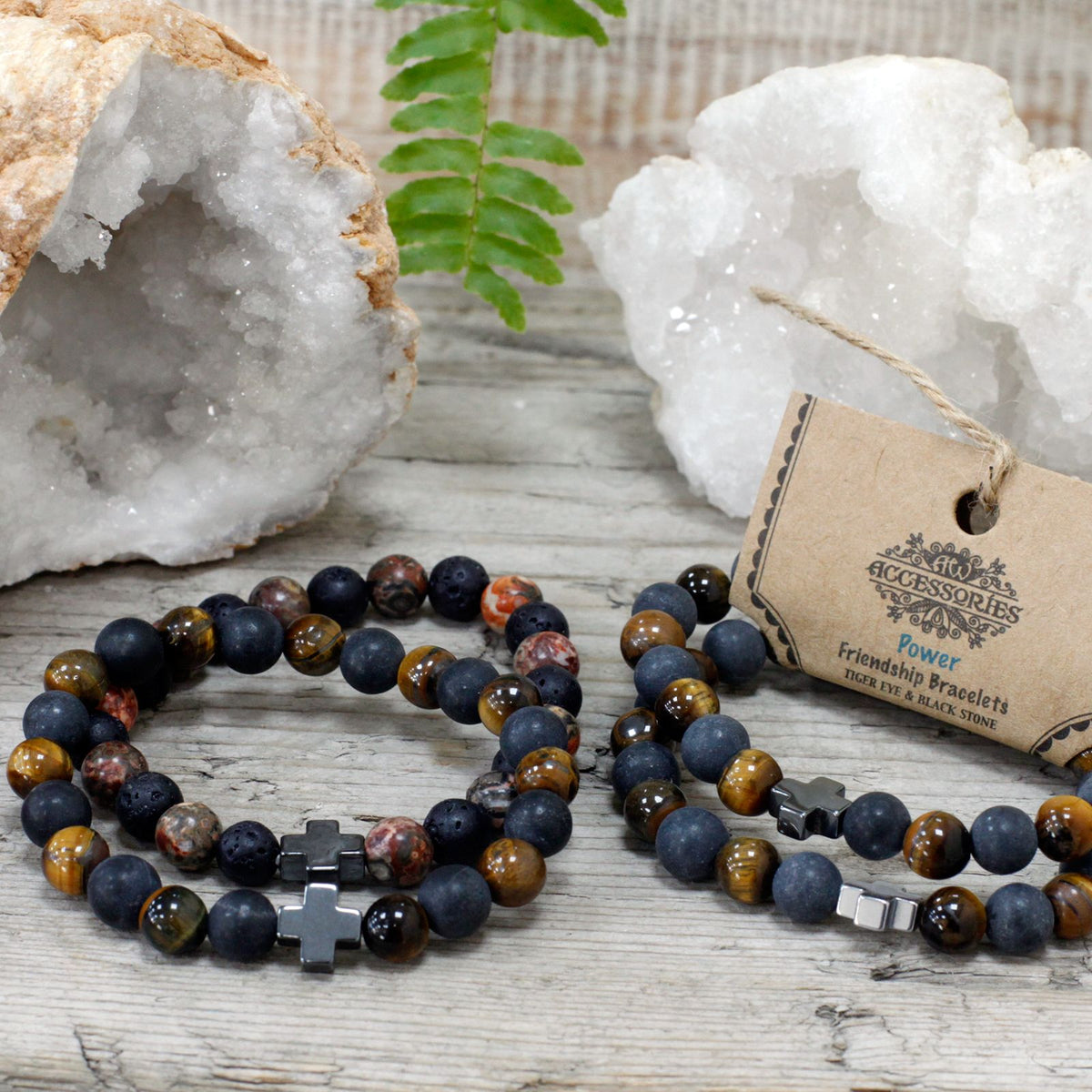 Lot de 2 bracelets d'amitié - Œil de Tigre - photo 6