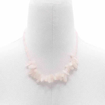 Collier Quartz Rose Longstone - Pierre d'Amour & Guérison