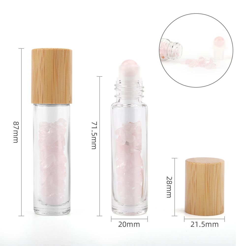 Roll-on huile essentielle avec bille en Quartz Rose - photo 4