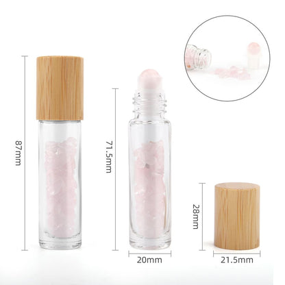 Roll-on huile essentielle avec bille en Quartz Rose - photo 4