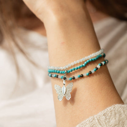 Bracelets Aigue-Marine, Turquoise & Obsidienne — Océan Infini - photo 4