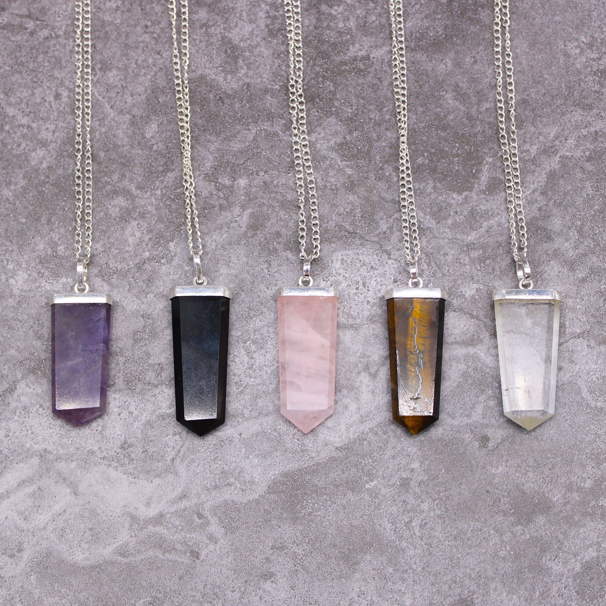Gemstone Flat Pencil Pendant - Tiger Eye - photo 6