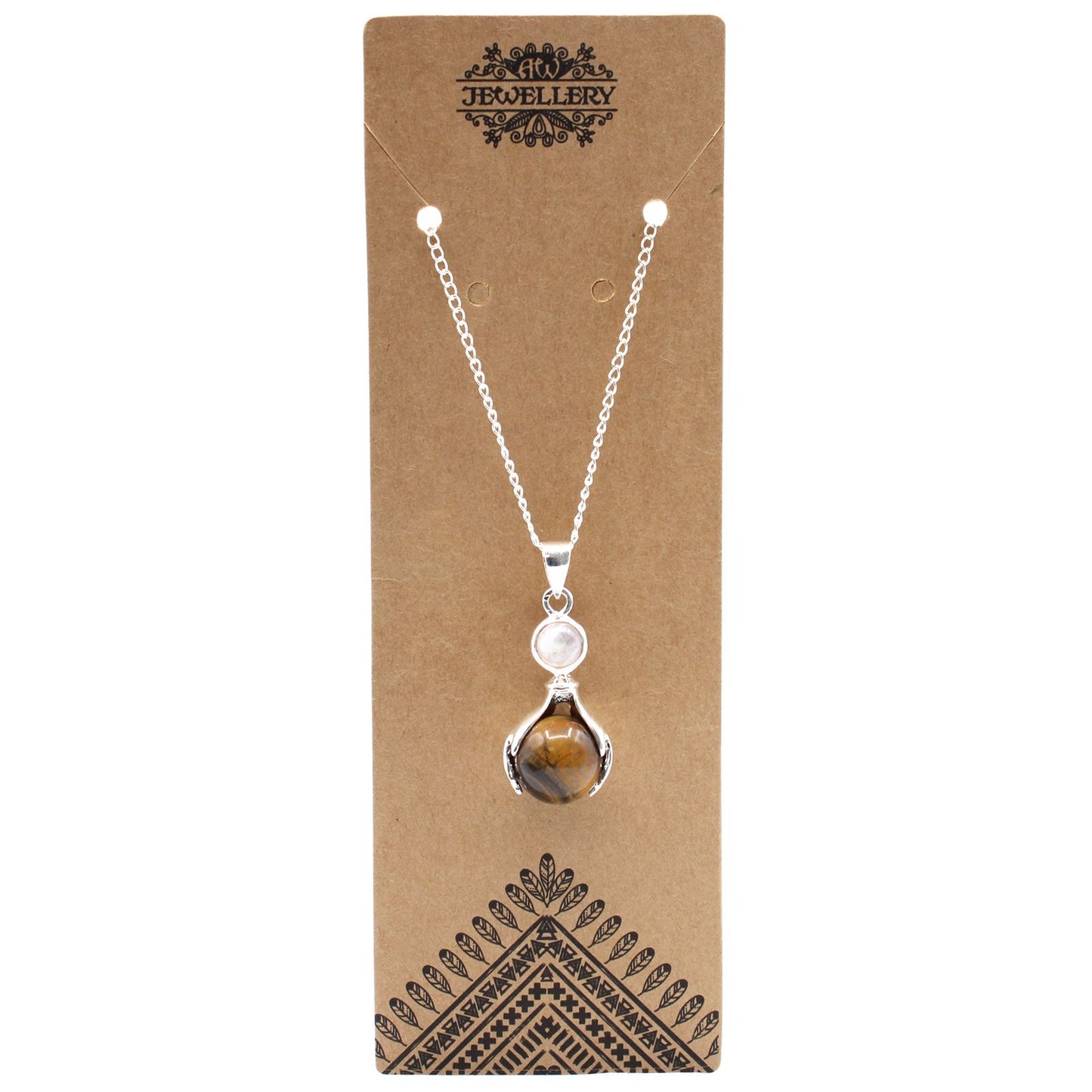 Gemstone Healing Hands Pendant - Tiger Eye - photo 4