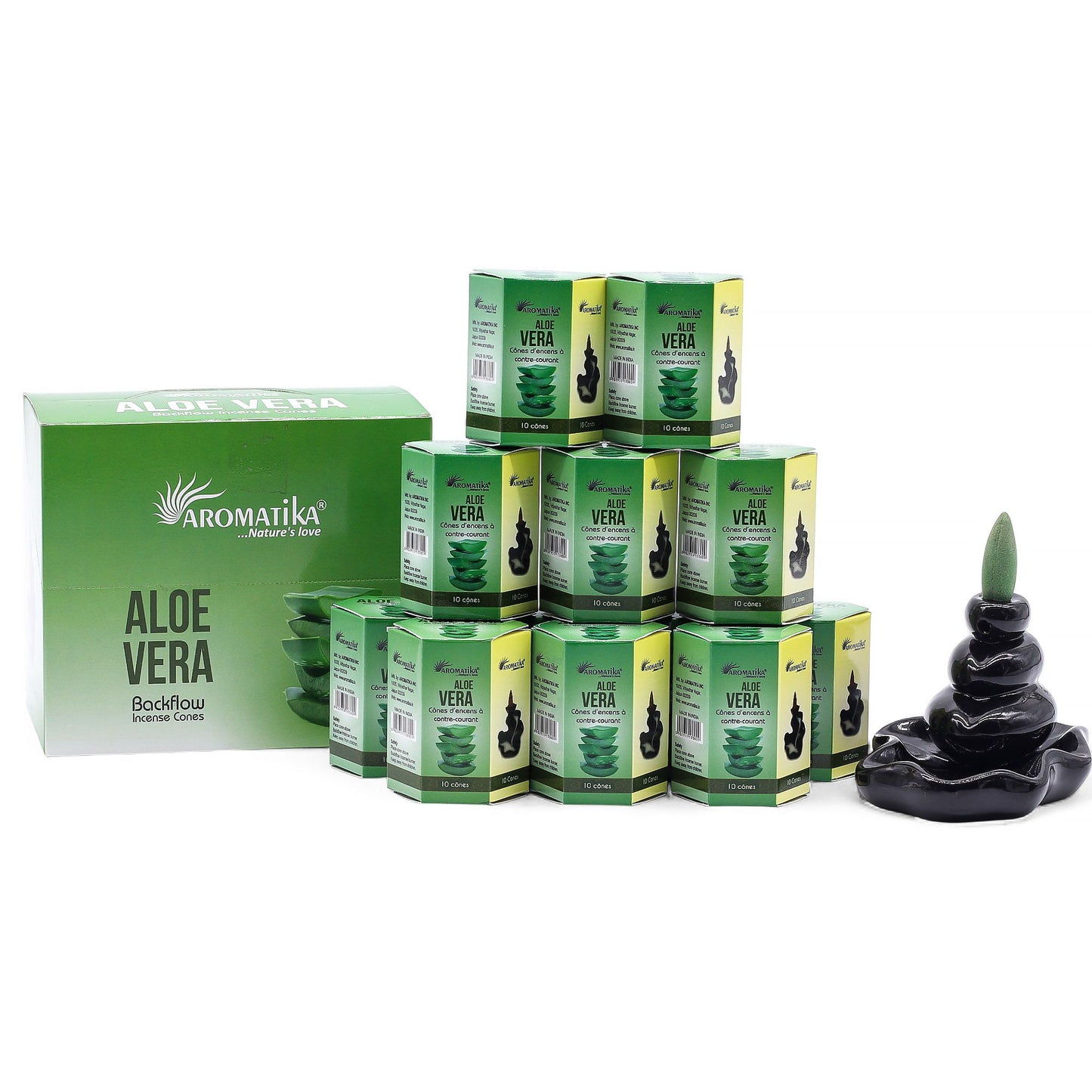 Masala Backflow Incense pack of 10 - Aloe Vera