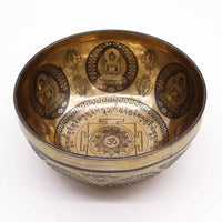 Bol Chantant Tibétain 21cm — Gravures Om & Bouddha – photo 2