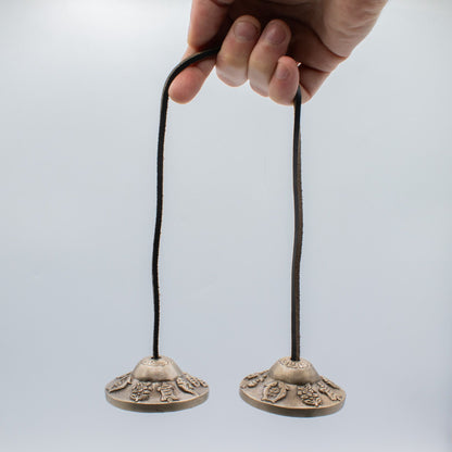 Tingsha en Laiton — Symboles Porte-bonheur — 6 cm - photo 4