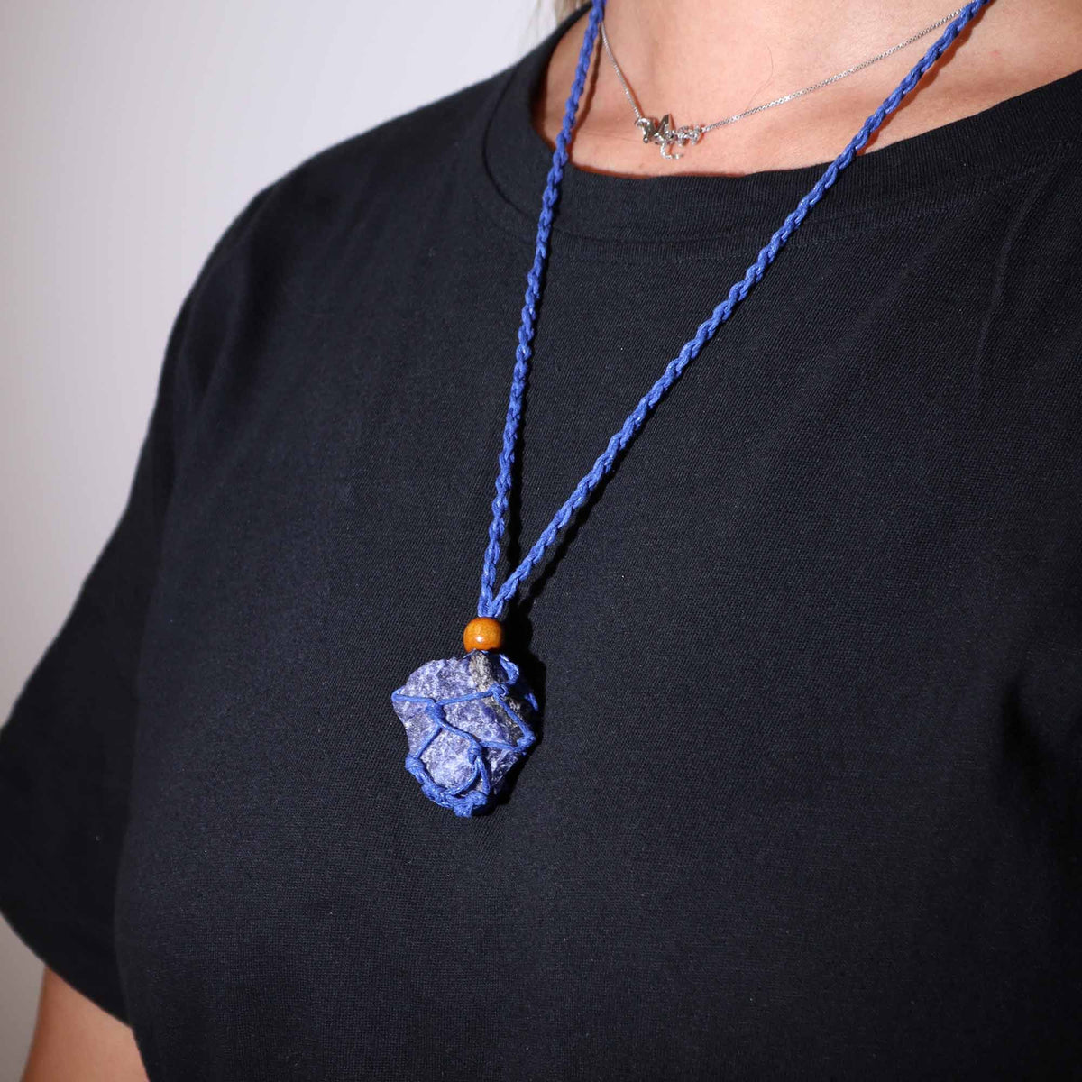 Cordon pour pendentif 45 cm - navy - photo 5