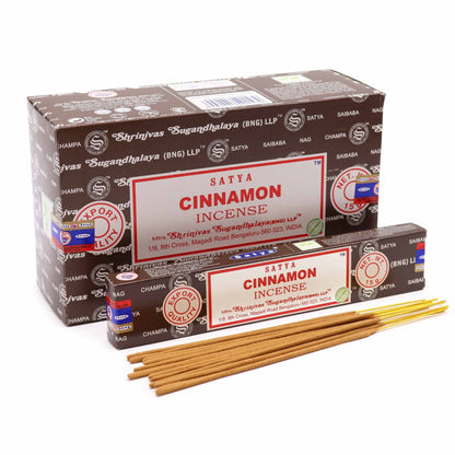 Encens Satya Cannelle 15 g - Chaleur & Réconfort