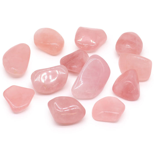 Pierres roulées Quartz Rose (xl format) — Amour & Tendresse