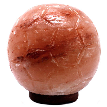 Lampe de sel de l'Himalaya sculptée - Ballon de football