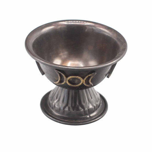 Calice Rituel Cuivre Triple Lune - Bol d'Autel 10x8cm – photo 3