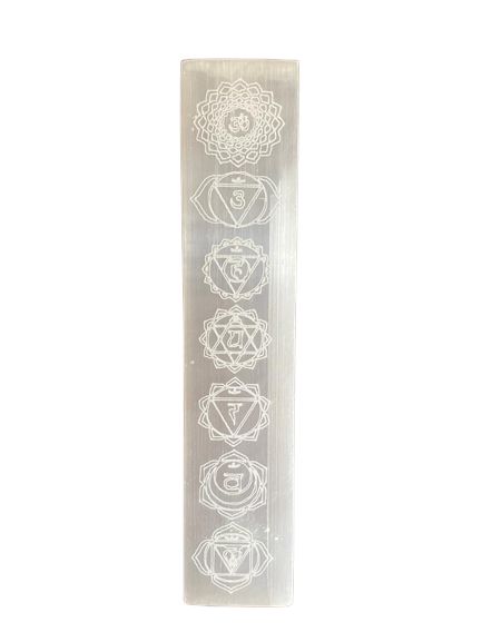 Plaque de Charge Sélénite Chakra 20 cm — Purification & Recharge – photo 2