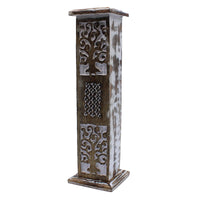 Porte-Encens Fumée Tower - Bois Blanchi Artisanal – photo 2