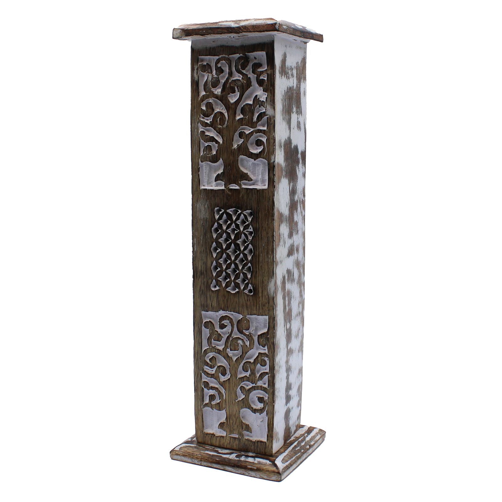 Porte-Encens Fumée Tower - Bois Blanchi Artisanal – photo 2