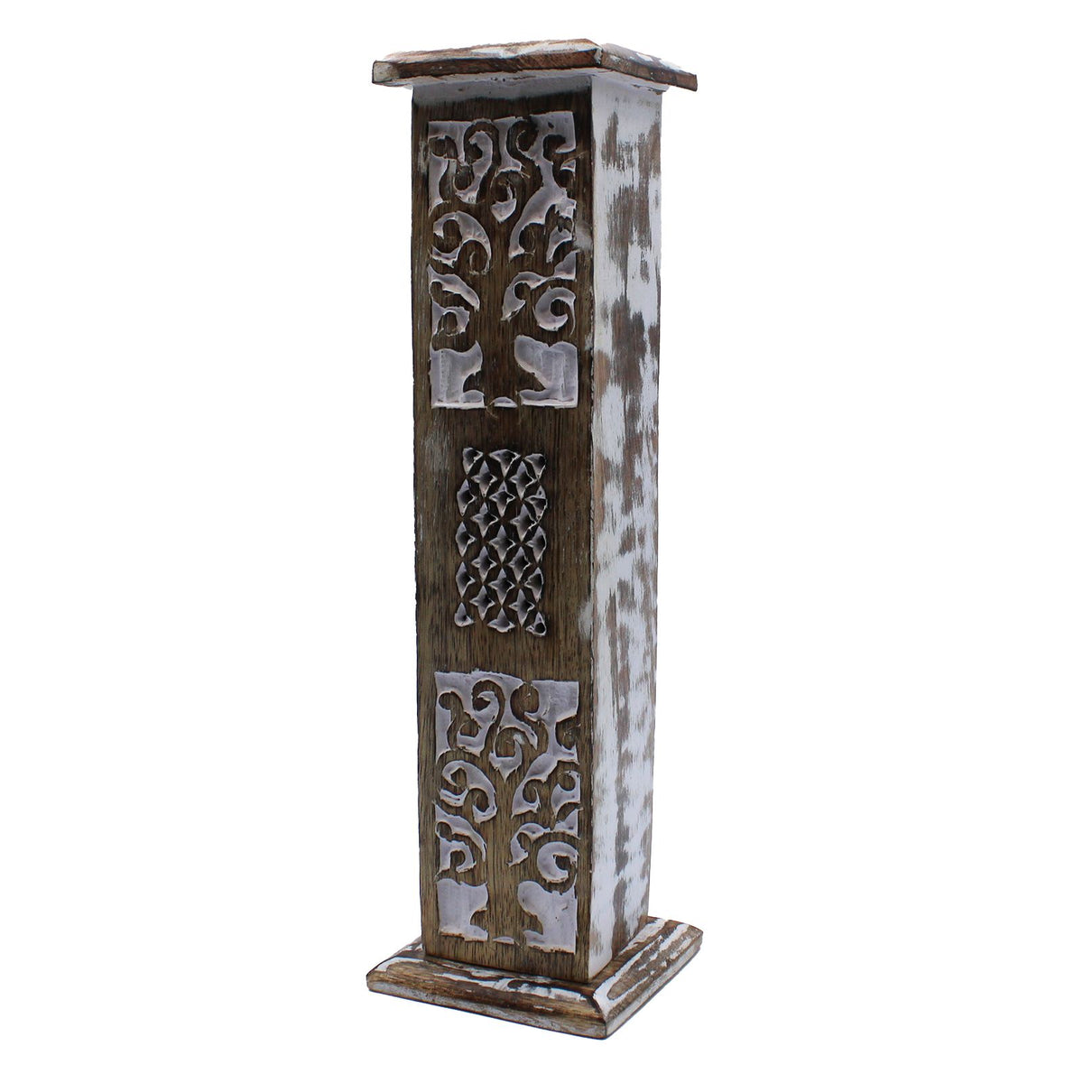 Porte-Encens Fumée Tower - Bois Blanchi Artisanal – photo 2