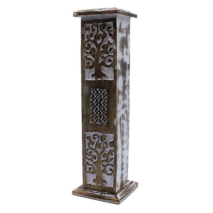 Porte-Encens Fumée Tower - Bois Blanchi Artisanal – photo 2