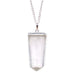 Gemstone Flat Pencil Pendant - Rock Quartz