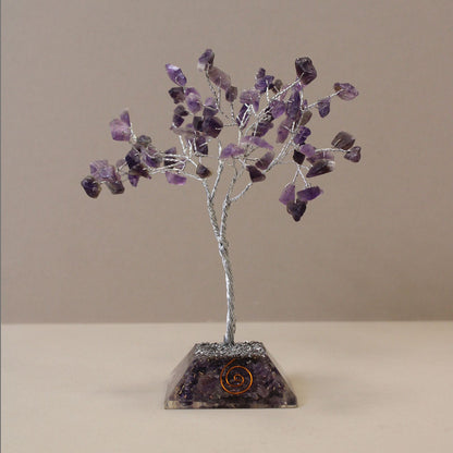Arbre de Vie Améthyste & Orgonite - 80 Pierres Anti-Stress