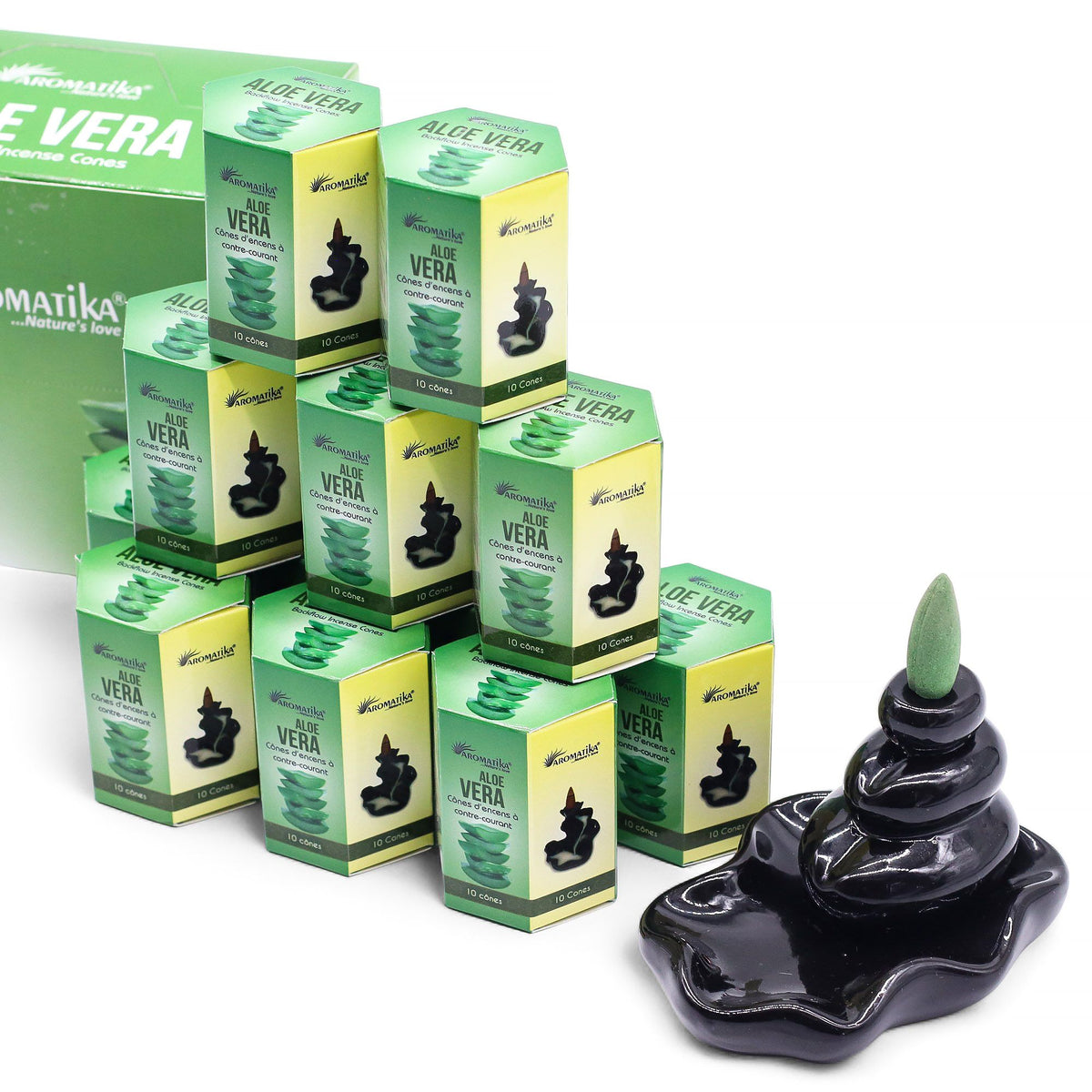 Encens Cônes Refoulant Aloé Vera - Backflow x10 Masala – photo 2