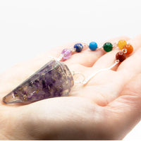 Orgonite Power Chakra Pendulum - Amethyst