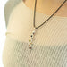 Pendentif Serpent 7 Chakras - Argenté Pierres Colorées
