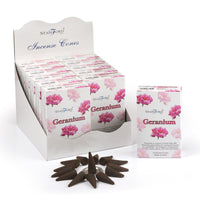 Encens Géranium Cônes - Relaxation & Méditation 15pcs